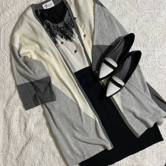 Adrea Jovine Color Block Cardigan NWOT - Picture 4 of 8